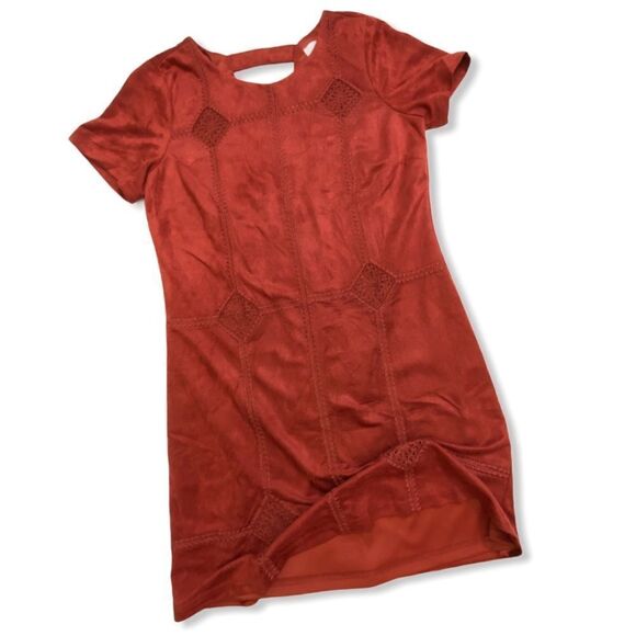 The Impeccable Pig Faux Suede Embroidered Dress - Picture 12 of 12